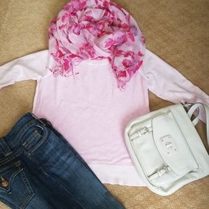 Eddie Bauer PS blush pink raglan sweatshirt